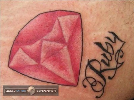 Tattoo of the Ruby logo